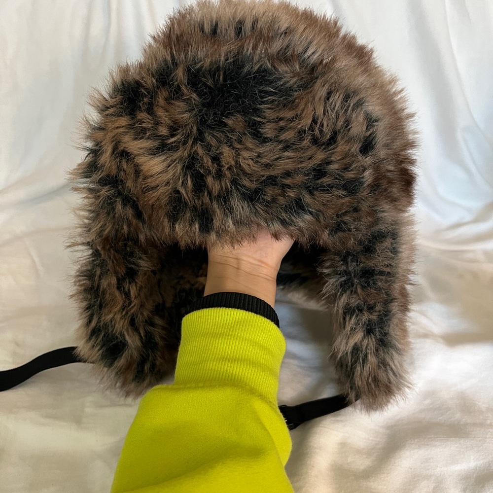 Cozy Faux Fur Kids Hat - Brown